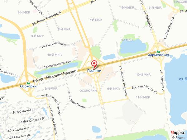 в районе метро Позняки